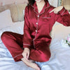 Pijamas para Mujer de Seda de Satén Sintética