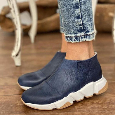 Zapatillas Botín con plataforma para Mujer Azul Marino