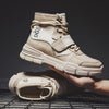 Nuevas botas para hombre 2020 militares de cuero antideslizantes cómodos zapatos de invierno y otoño Beige
