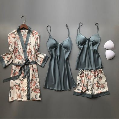 Conjuntos de Pijamas para Mujer de Seda Estampados