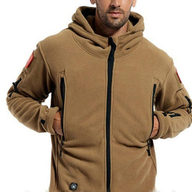 Men's Military Style Jacket with Hood for Sports