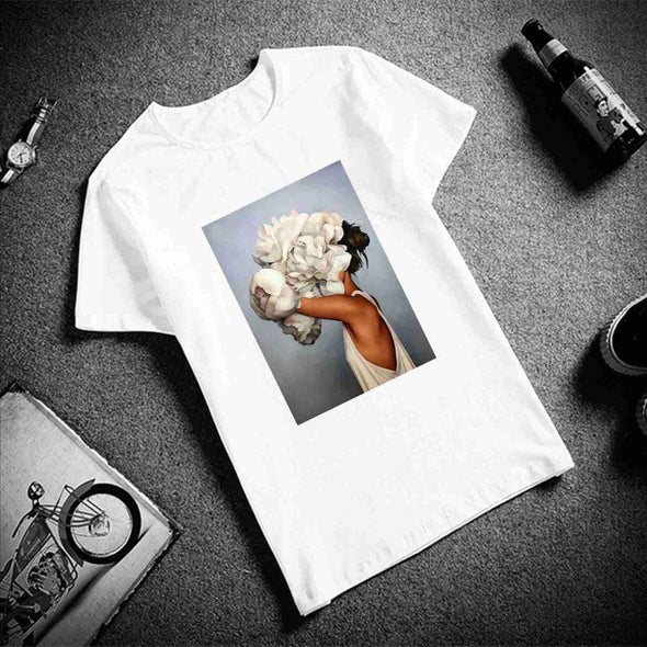 Florydays Camisetas S2 1 / S Camisetas Estéticas Estampadas De Algodón
