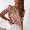 Florydays Camisetas S2 Blusa Elegante De Cuello Redondo
