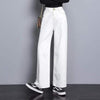 Florydays PANTALONES S2 Blanco / S Pantalones Casuales de Pierna Ancha Cintura Alta para Mujer