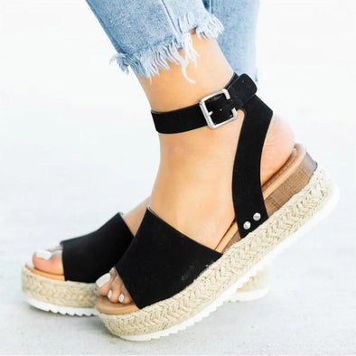Sandalia de Mujer Verano 2020 Plataforma Esparto Zapato 